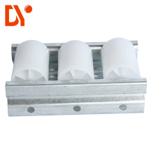 ABS / PE strengthen metal wheel roller track with wheel for sliding shelf system